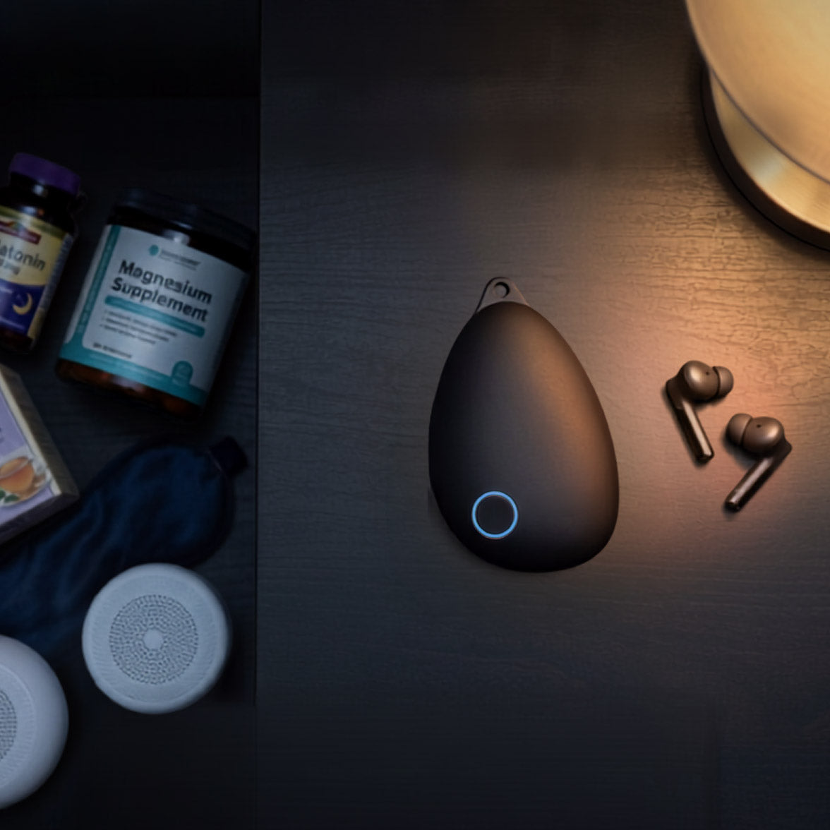 Person relaxing with the Sensate device resting on their chest